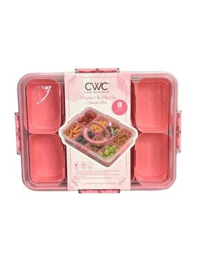 Cook With Color Sparkle Snackle Box Food Storage Container - 12” x 8.75” x 2.5”